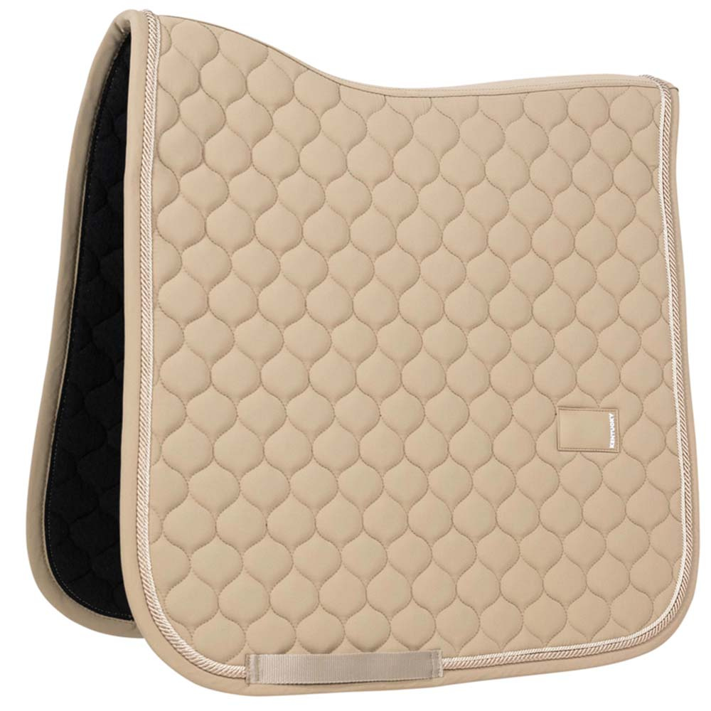 Dressage Saddle Pad Onion Quilt Rubber Logo Beige