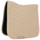Dressage Saddle Pad Onion Quilt Rubber Logo Beige Dressage Saddle Pad Onion Quilt Rubber Logo Beige