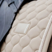 Dressage Saddle Pad Onion Quilt Rubber Logo Beige Dressage Saddle Pad Onion Quilt Rubber Logo Beige