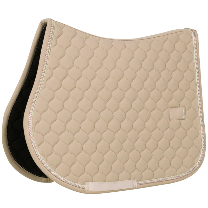 Saddle Pad Onion Quilt Rubber Logo Beige