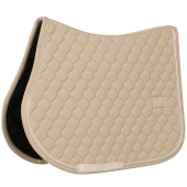 Saddle Pad Onion Quilt Rubber Logo Beige Saddle Pad Onion Quilt Rubber Logo Beige
