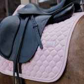Dressage Saddle Pad Onion Quilt Rubber Logo Light Rose Dressage Saddle Pad Onion Quilt Rubber Logo Light Rose