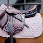 Saddle Pad Onion Quilt Rubber Logo Light Rose Saddle Pad Onion Quilt Rubber Logo Light Rose