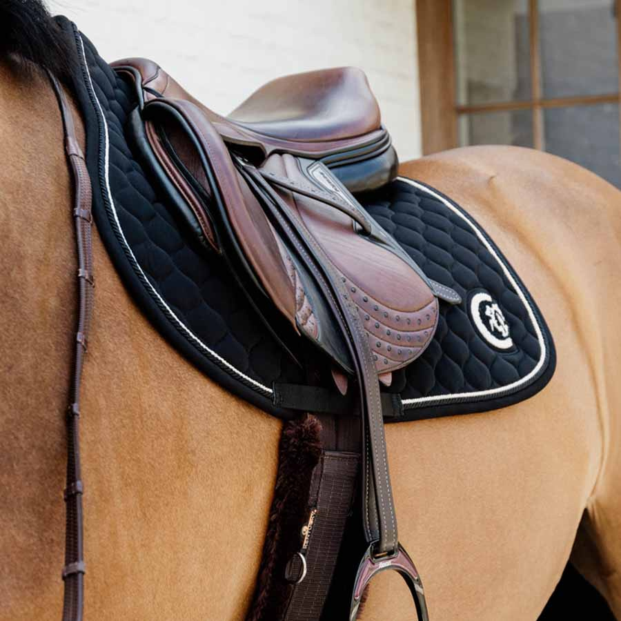 Saddle Pad Onion Quilt 3D Logo Black