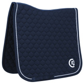 Dressage Saddle Pad Onion Quilt 3D Logo Navy Blue Dressage Saddle Pad Onion Quilt 3D Logo Navy Blue