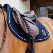 Saddle Pad Onion Quilt 3D Logo Navy Blue Saddle Pad Onion Quilt 3D Logo Navy Blue