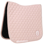 Dressage Saddle Pad Onion Quilt 3D Logo Old Pink Dressage Saddle Pad Onion Quilt 3D Logo Old Pink