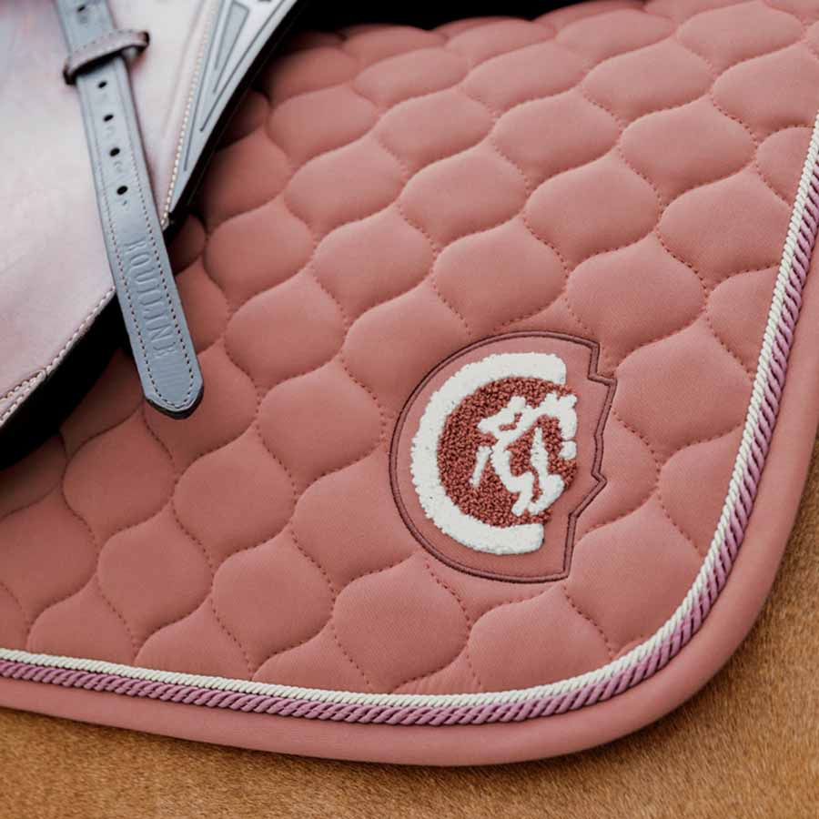 Saddle Pad Onion Quilt 3D Logo Fuchsia