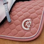 Saddle Pad Onion Quilt 3D Logo Fuchsia Saddle Pad Onion Quilt 3D Logo Fuchsia