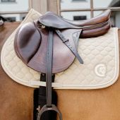 Saddle Pad Onion Quilt 3D Logo Beige Saddle Pad Onion Quilt 3D Logo Beige