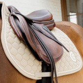 Saddle Pad Onion Quilt 3D Logo Beige Saddle Pad Onion Quilt 3D Logo Beige