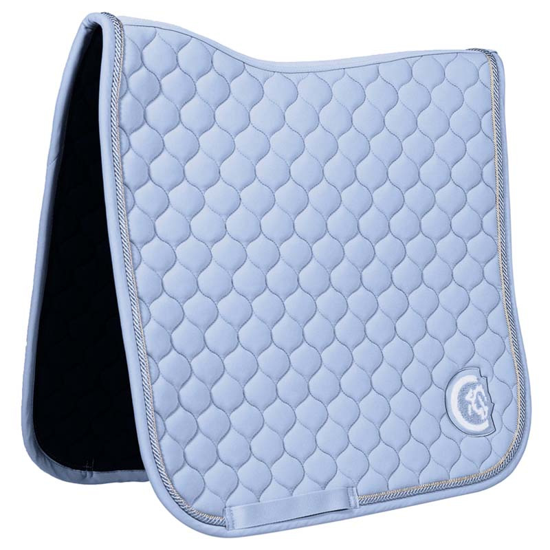 Dressage Saddle Pad Onion Quilt 3D Logo Light Blue