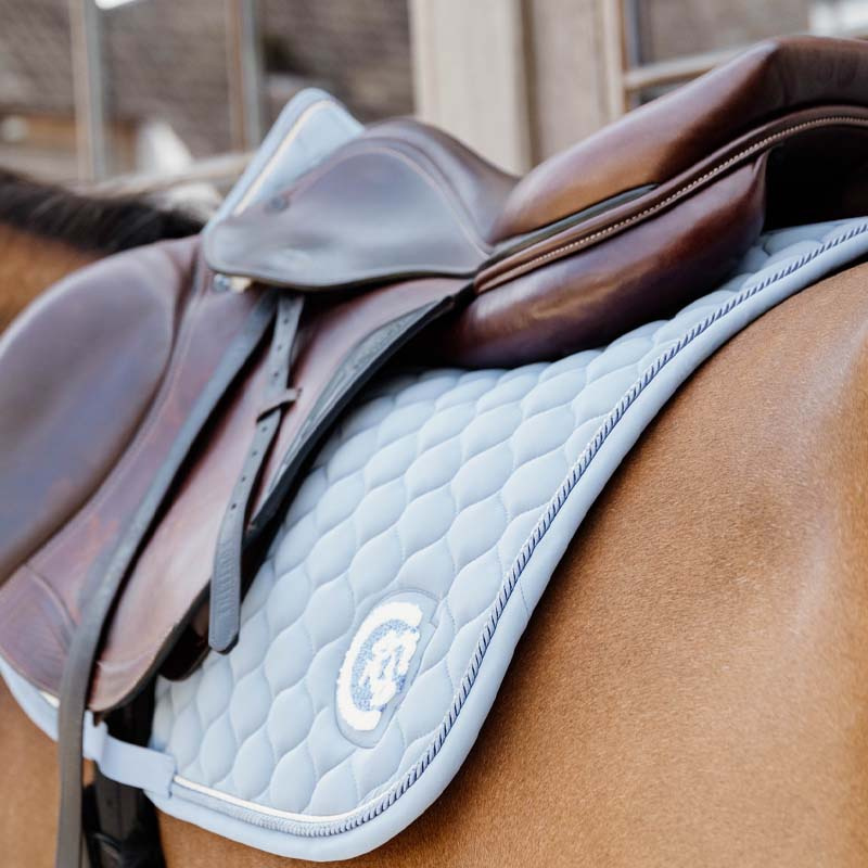 Saddle Pad Onion Quilt 3D Logo Light Blue