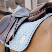 Saddle Pad Onion Quilt 3D Logo Light Blue Saddle Pad Onion Quilt 3D Logo Light Blue