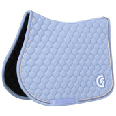 Saddle Pad Onion Quilt 3D Logo Light Blue Saddle Pad Onion Quilt 3D Logo Light Blue