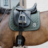 Dressage Saddle Pad Onion Quilt 3D Logo Green Dressage Saddle Pad Onion Quilt 3D Logo Green