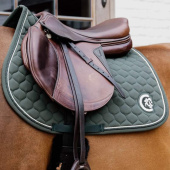 Saddle Pad Onion Quilt 3D Logo Green Saddle Pad Onion Quilt 3D Logo Green