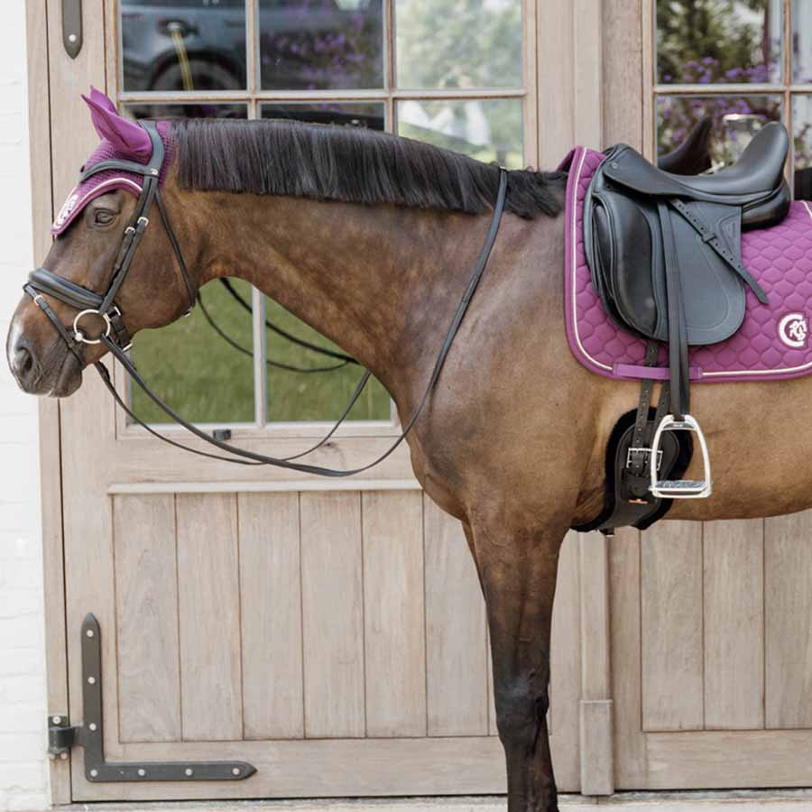 Dressage Saddle Pad Onion Quilt 3D Logo Purple