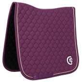 Dressage Saddle Pad Onion Quilt 3D Logo Purple Dressage Saddle Pad Onion Quilt 3D Logo Purple