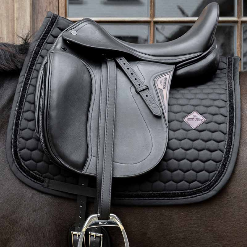 Dressage Saddle Pad Glitter Band Black