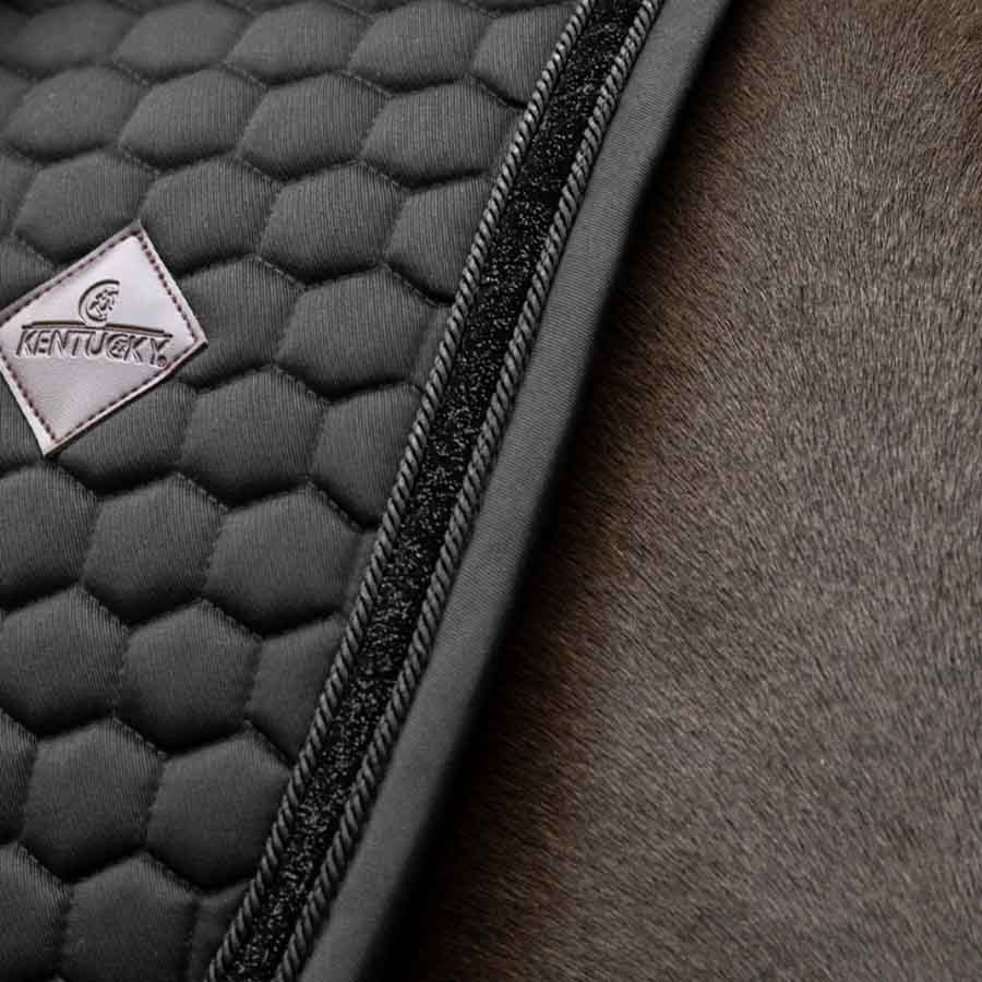 Dressage Saddle Pad Glitter Band Black