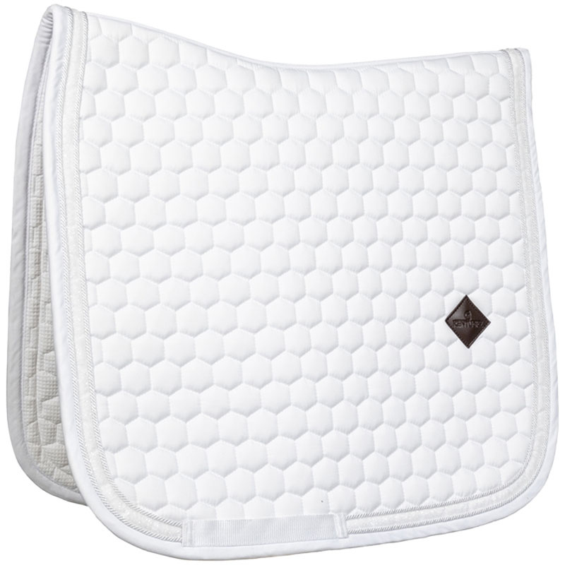 Dressage Saddle Pad Glitter Band White/White