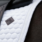 Dressage Saddle Pad Glitter Band White/White Dressage Saddle Pad Glitter Band White/White