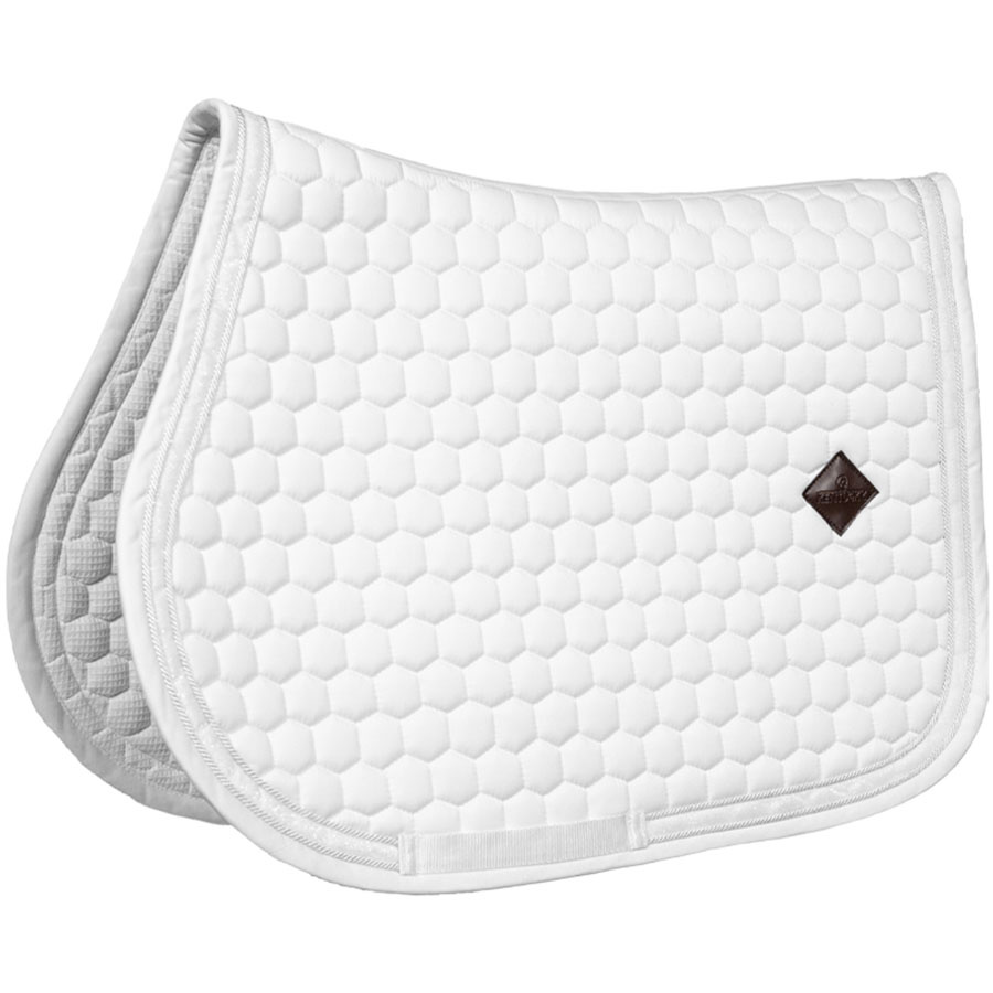 Saddle Pad Glitter Band White/White