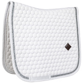 Dressage Saddle Pad Glitter Band White/Silver Dressage Saddle Pad Glitter Band White/Silver