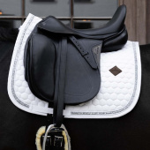 Dressage Saddle Pad Glitter Band White/Silver Dressage Saddle Pad Glitter Band White/Silver