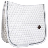 Dressage Saddle Pad Glitter Band White/Silver Dressage Saddle Pad Glitter Band White/Silver