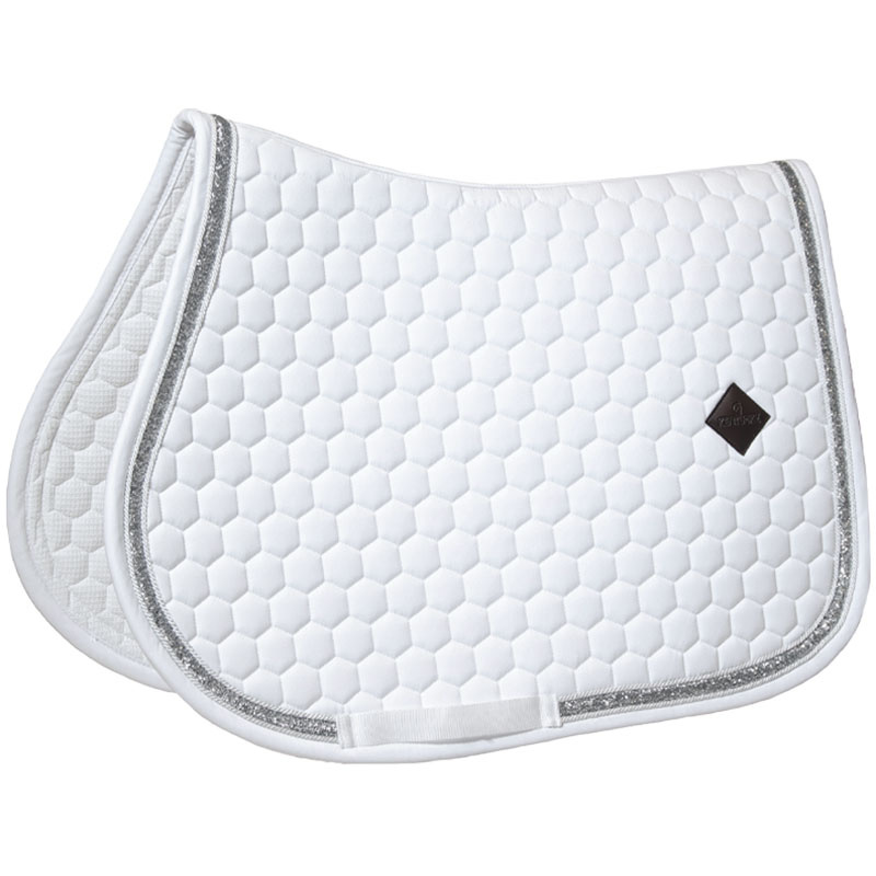 Saddle Pad Glitter Band White/Silver