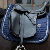 Dressage Saddle Pad Glitter Band Navy Blue Dressage Saddle Pad Glitter Band Navy Blue