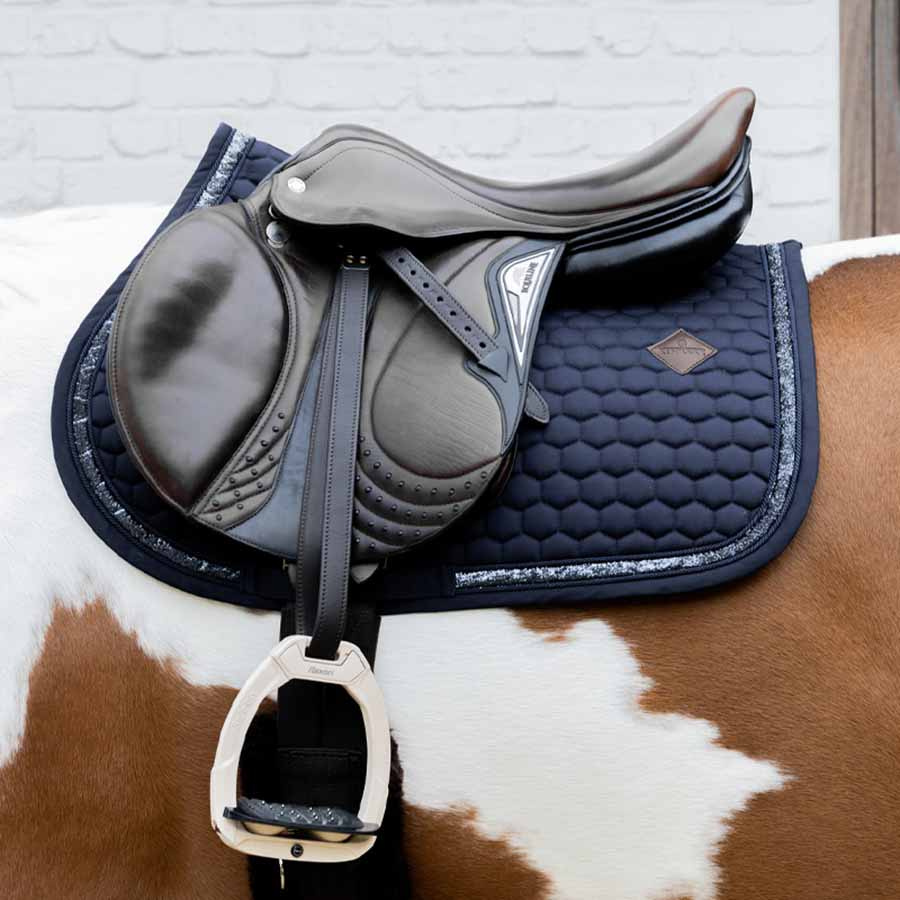 Saddle Pad Glitter Band Navy Blue