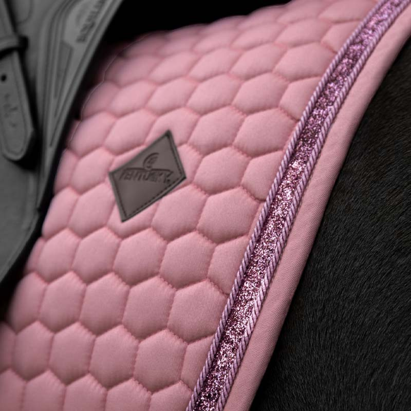 Dressage Saddle Pad Glitter Band Pink