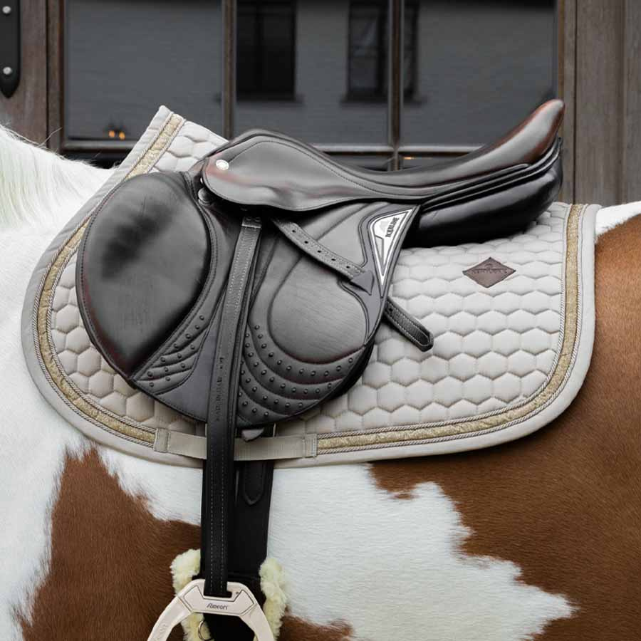 Saddle Pad Glitter Band Beige