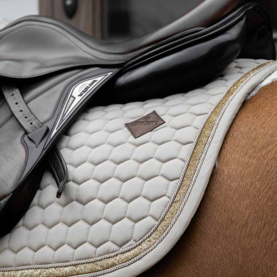 Saddle Pad Glitter Band Beige