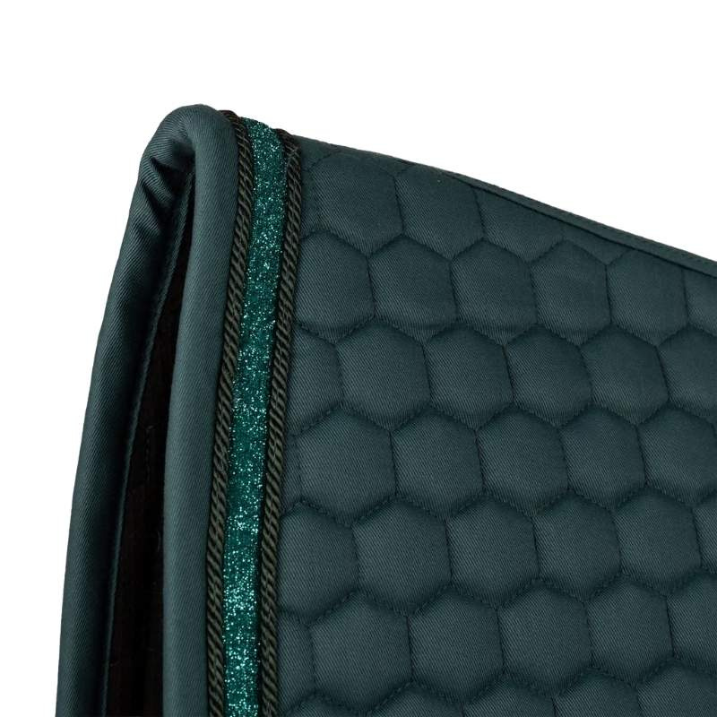 Dressage Saddle Pad Glitter Band Emerald Green