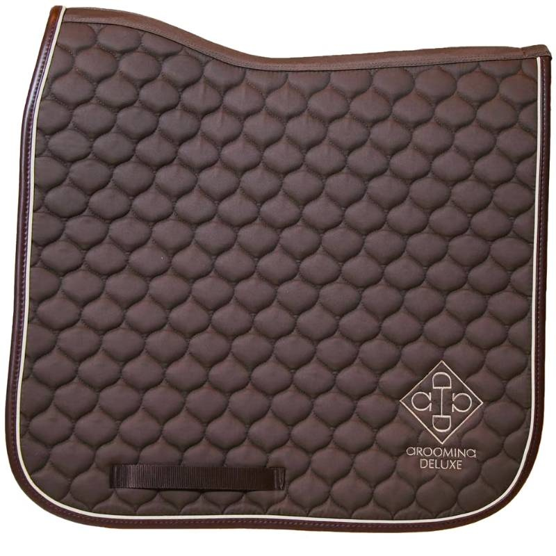 Dressage Saddle Pad Grooming Deluxe Brown