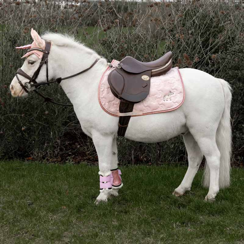 Saddle Pad Unicorn Head Glitter Light Pink