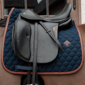 Dressage Saddle Pad Onion Quilt Leather Navy Blue Dressage Saddle Pad Onion Quilt Leather Navy Blue