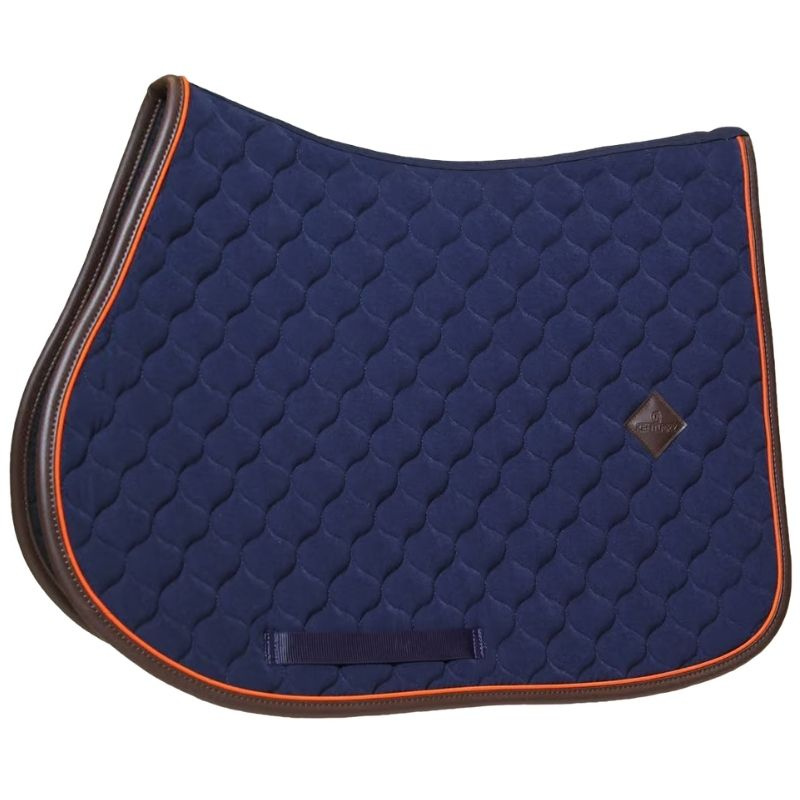 Saddle Pad Onion Quilt Leather Navy Blue