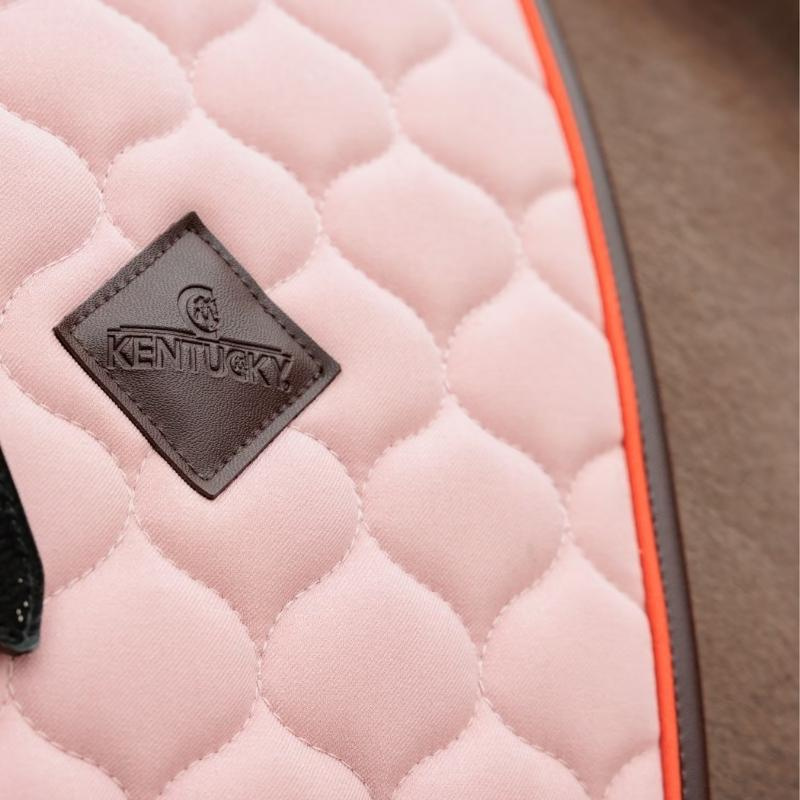 Dressage Saddle Pad Onion Quilt Leather Old Rose