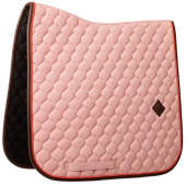 Dressage Saddle Pad Onion Quilt Leather Old Rose Dressage Saddle Pad Onion Quilt Leather Old Rose