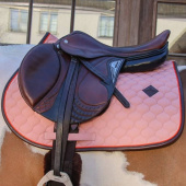 Saddle Pad Onion Quilt Leather Old Rose Saddle Pad Onion Quilt Leather Old Rose