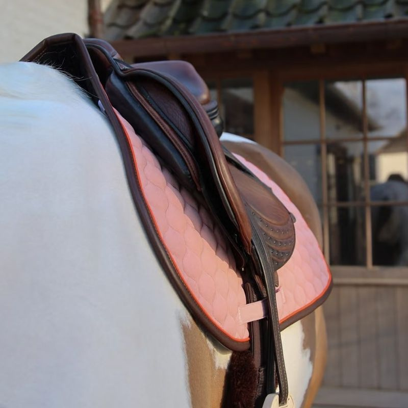 Saddle Pad Onion Quilt Leather Old Rose