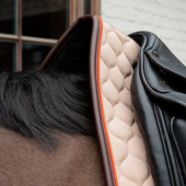 Dressage Saddle Pad Onion Quilt Leather Beige Dressage Saddle Pad Onion Quilt Leather Beige