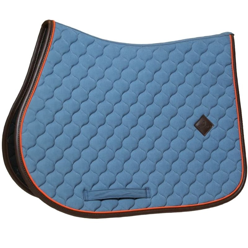 Saddle Pad Onion Quilt Leather Blue
