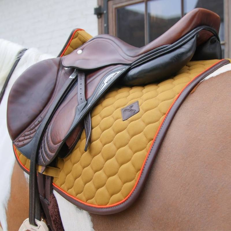 Saddle Pad Onion Quilt Leather Khaki