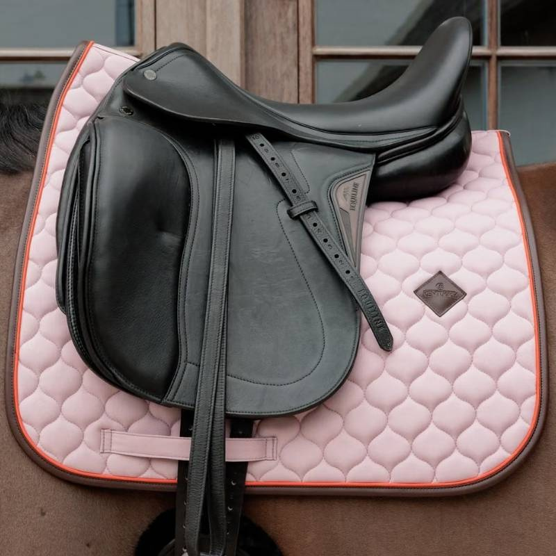 Dressage Saddle Pad Onion Quilt Leather Lavender